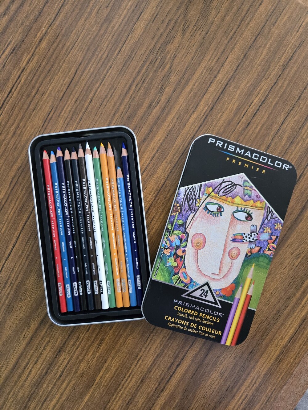 Prismacolor Premier Colored Pencils Tin Complete Set Of 24 Multicolor Excellent